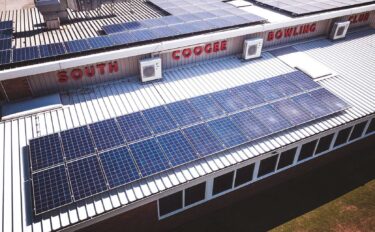 South Coogee Bowling Club with solar panels on roof